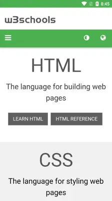 W3schools android App screenshot 1