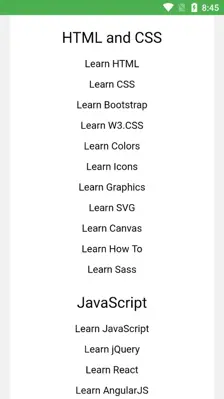 W3schools android App screenshot 5